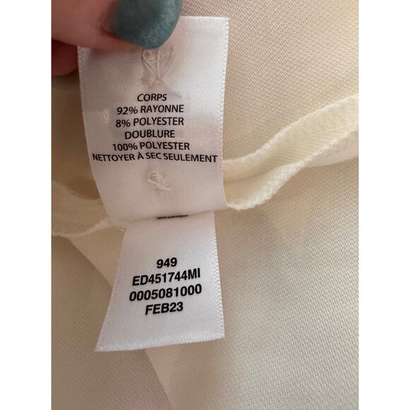 NEW OPEN EDIT NORDSTROM Women's Ivory Unstructured Blazer Size L - Picture 7 of 10